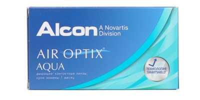 AirOptix Aqua (упаковка 3 линзы) Мягкие контактные силикон-гидрогелевые линзы продленного ношения (до 7 дней), ежемесячной замены. Упаковка 3шт.