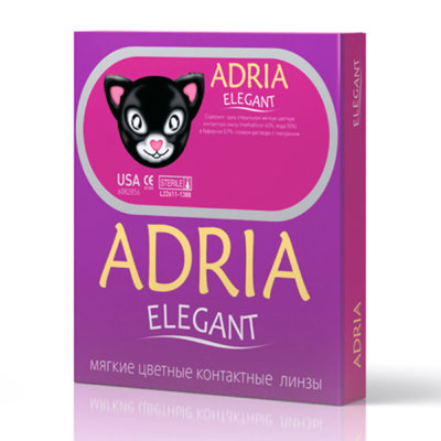 Цветные контактные линзы Adria Elegant Цветные контактные линзы ежеквартальной замены. Упаковка - 2 линзы.