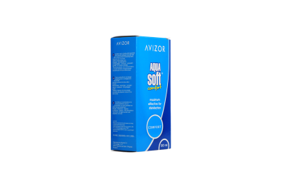 Aqua Soft Comfort+ 120ml Универсальный раствор с протеиновой очисткой для дезинфекции, очищения и хранения мягких контактных линз.