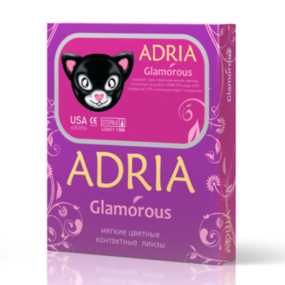 Цветные контактные линзы Adria Glamorous Цветные контактные линзы ежеквартальной замены. Упаковка - 2 линзы.